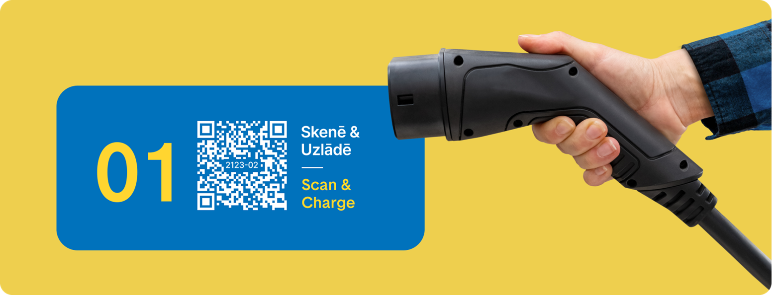 Ignitis ON uzlādes stacijas QR kods