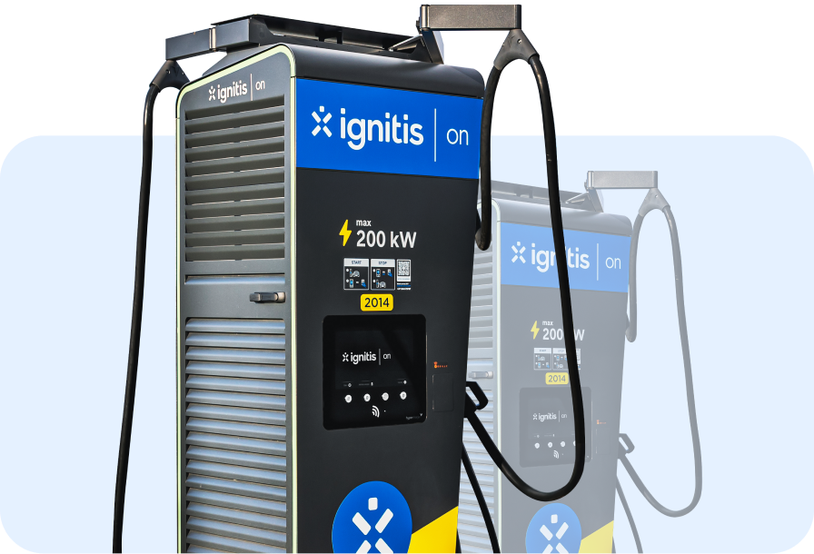 Ignitis ON lieljaudas uzlādes centri