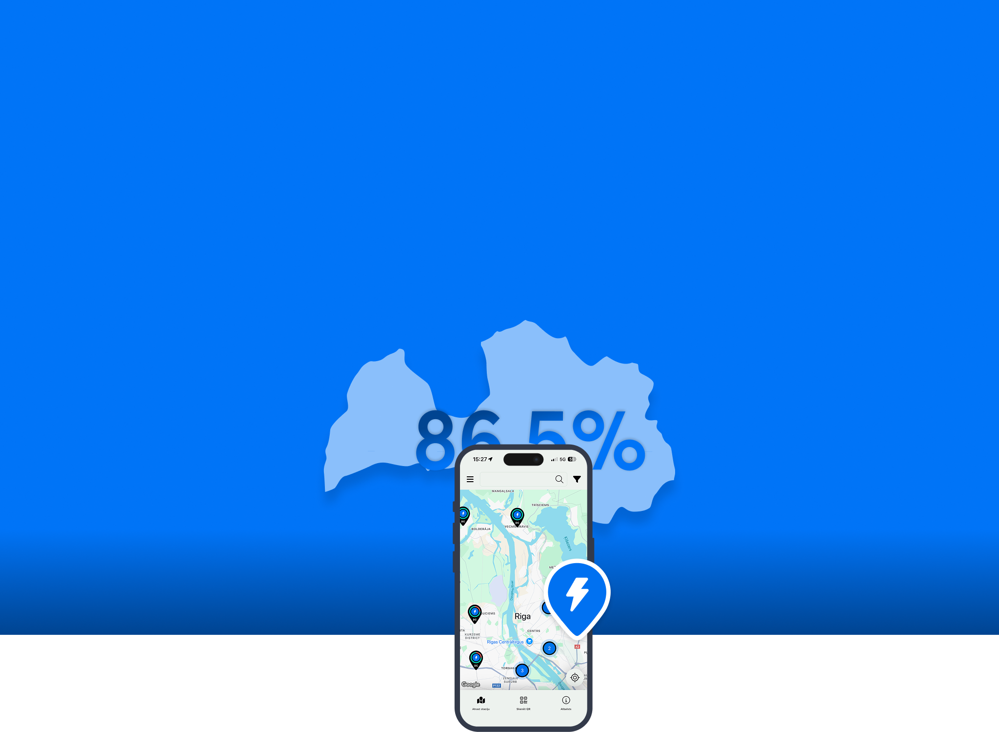 Lai kur arī Tu dotos, Ignitis ON būs pa ceļam! Uzlādes staciju pārklājums Latvijā ir 86,5%.