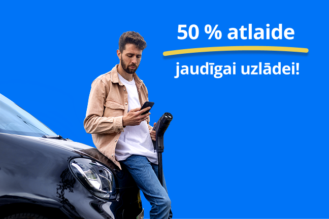 50% atlaide jaudīgai elektroauto uzlādei
