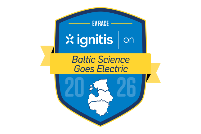 Ignitis ON elektromobiļu sacensību logotips.