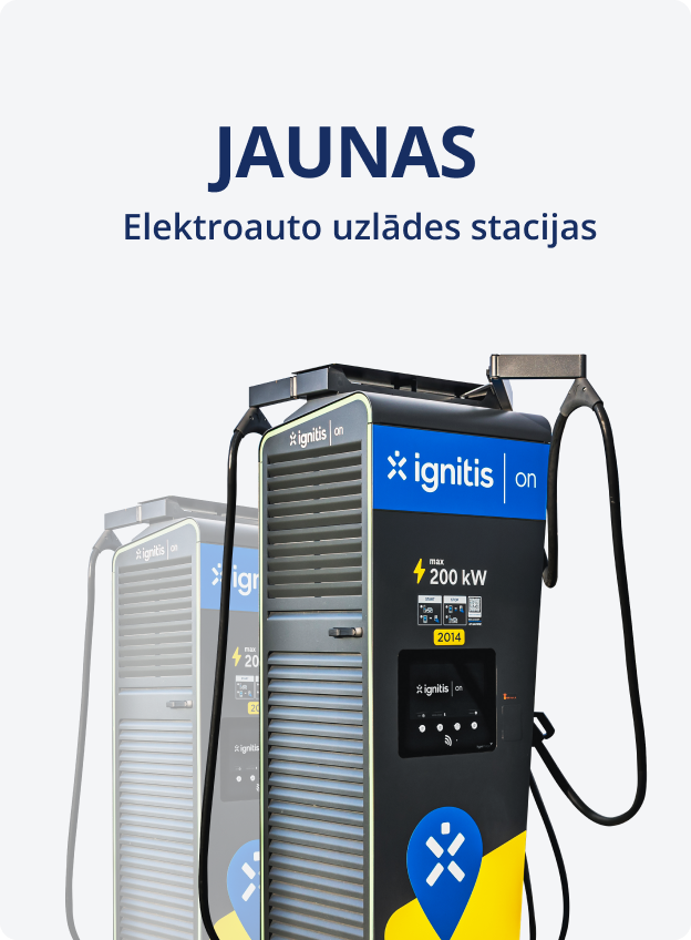 Jaunas elektroauto uzlādes stacijas.
